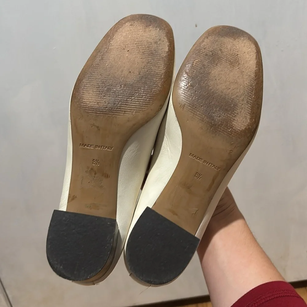 EVERLANE leather Colorblock chunky heels